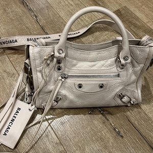 Balenciaga - Motocross classic mini city logo bag